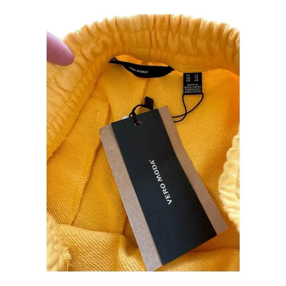 Vero Moda‎ Yellow 100% Cotton Lounge Shorts NWT SIZE XS - Picture 6 of 7